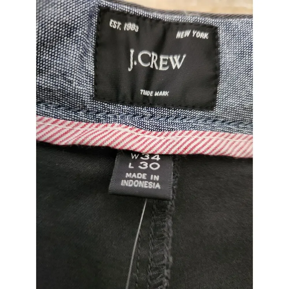 NWT J. Crew 770™ Straight-Fit Stretch Chino Pant Faded Black 34/30 *Flaw